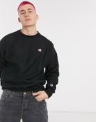 Champion Reverse Weave Small C Sweat In Black