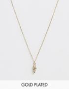 Orelia Gold Plated Shell Pendant Necklace
