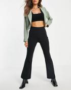 Whistles Pointe Kick Flare Pants In Black