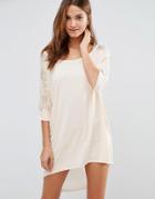 Jasmine Oversized T-shirt Dress - Cream