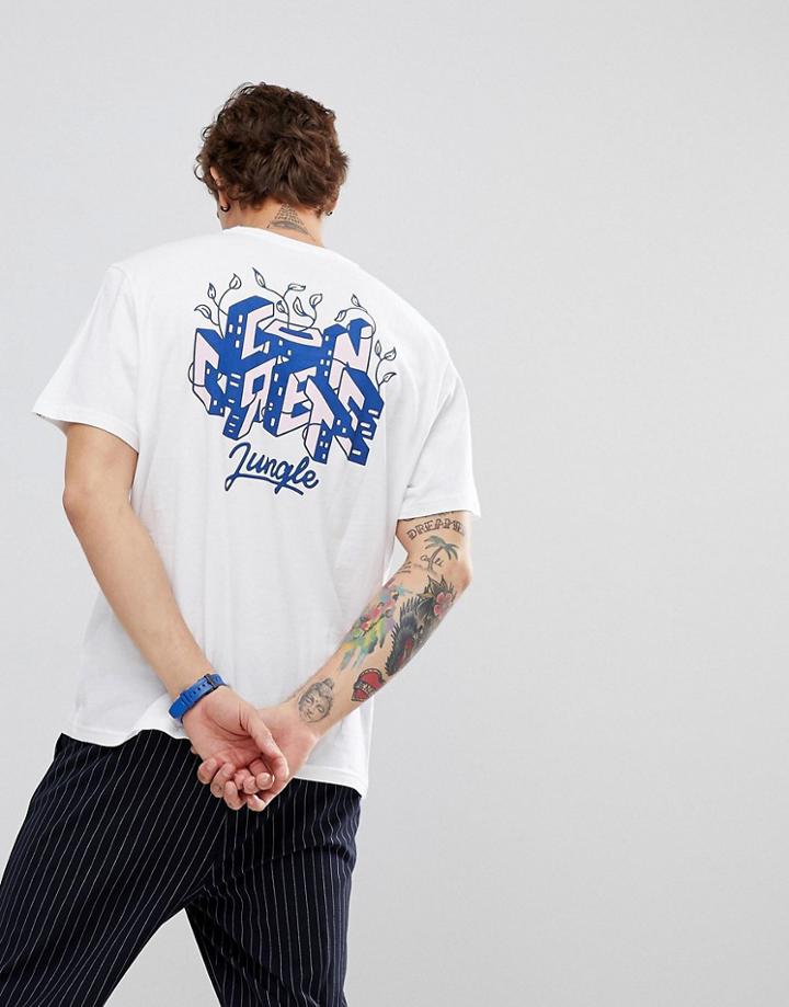 Element Concrete Jungle Back Print T-shirt In White - White