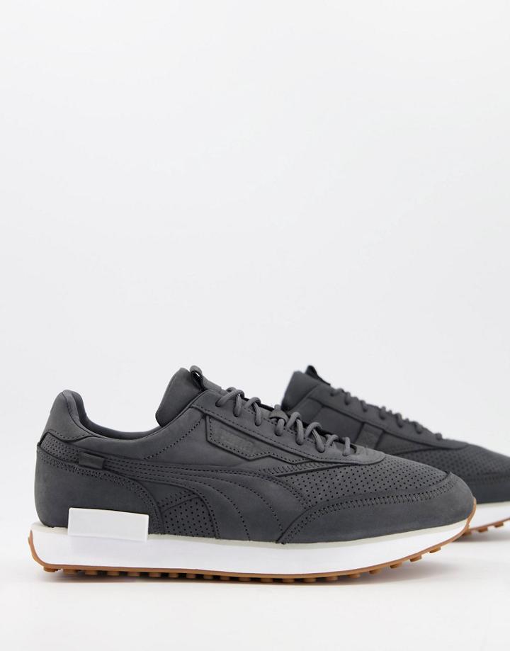 Puma Future Rider Premium Sneakers In Black