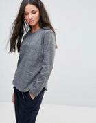 Selected Lissa Long Sleeved T-shirt - Gray
