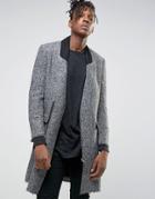 Sixth June Overcoat With Frayed Edges - Gray