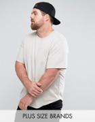 Another Influence Plus Curved Hem T-shirt - Gray