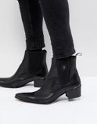 Jeffery West Sylvian Boots In Black Leather - Black