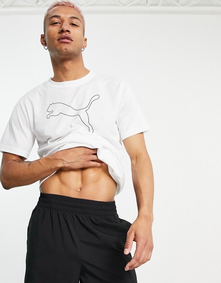 Puma Training Large Logo T-shirt In White