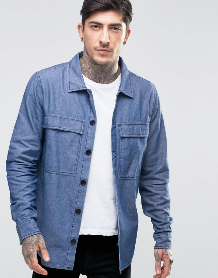 Another Influence Nepped Shirt - Blue