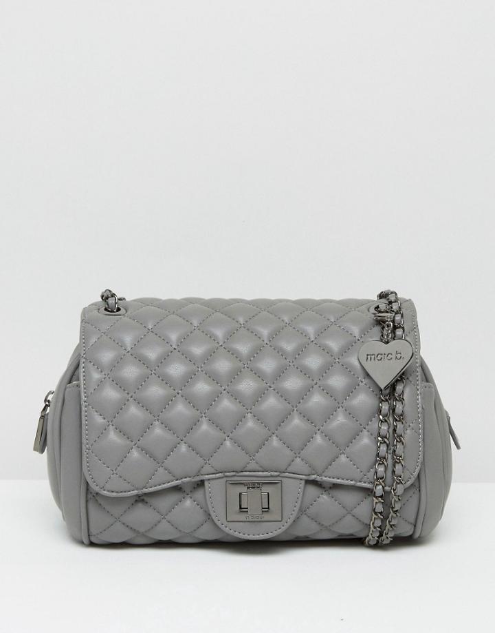 Marc B Knightsbridge Quilted Shoulder Bag - Gray
