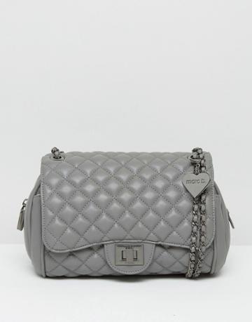 Marc B Knightsbridge Quilted Shoulder Bag - Gray