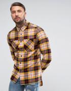 Yourturn Checked Shirt In Regular Fit - Yellow