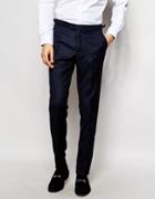 Hart Hollywood By Nick Hart 100% Wool Pants In Straight Fit - Black