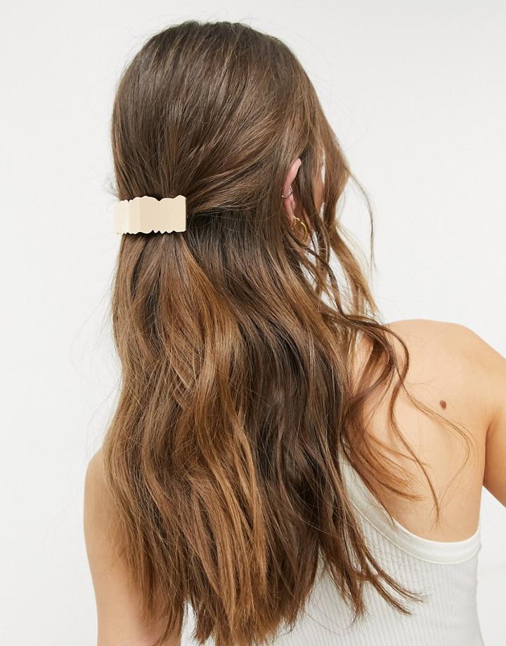 Asos Design Barrette Clip In Gold