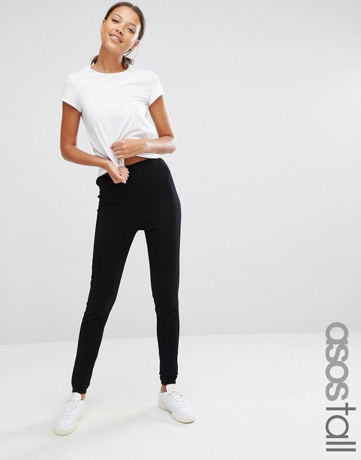 Asos Tall Jersey Clean Peg Pants - Black