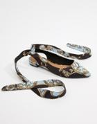 Asos Design Laney Tie Leg Ballet Flats - Multi