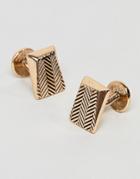 Icon Brand Antique Gold Faceted Cufflinks - Gold