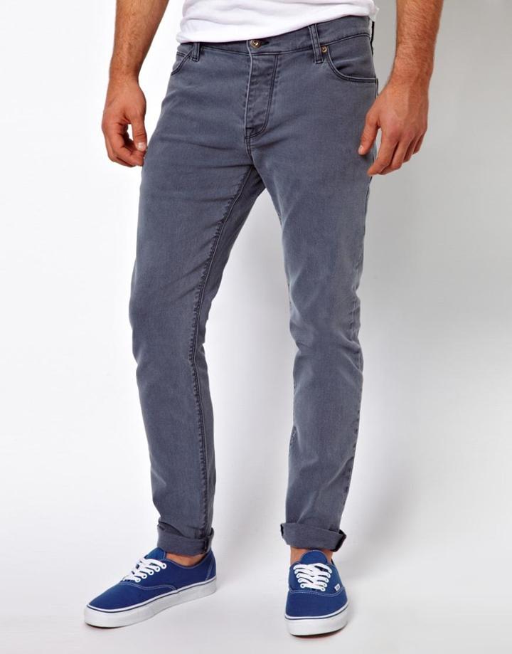 Asos Skinny Jeans In Washed Gray