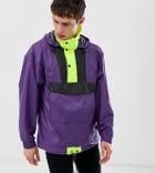 Reclaimed Vintage Festival Overhead Windbreaker - Purple