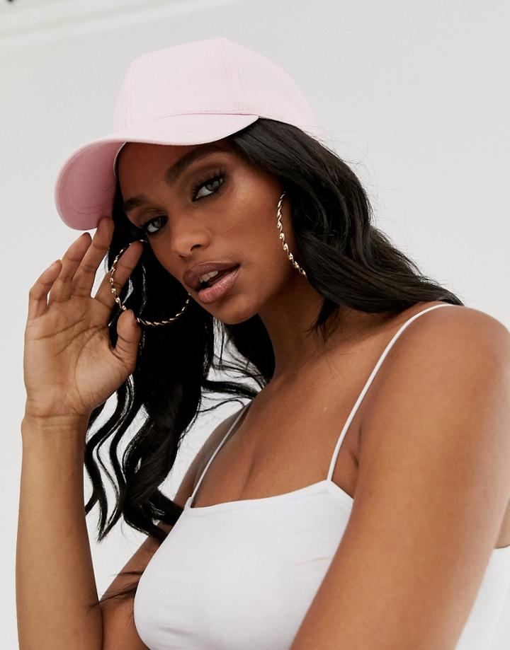 Asos Design Plain Baseball Cap With New Fit