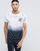 Siksilk T-shirt In Dip Dye - White
