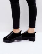 Asos Out Of Bound Hiker Heeled Shoes - Black