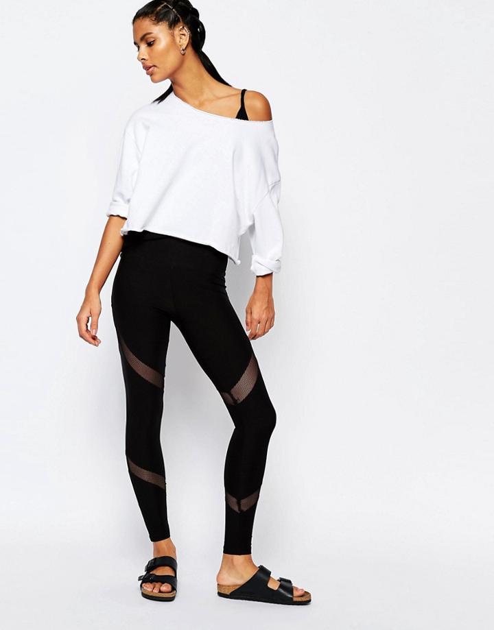 South Beach Fishnet Mesh Legging - Black