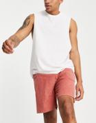 Asos Design Relaxed Lounge Shorts In Washed Pink