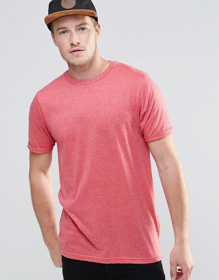 Brave Soul Crew Neck T-shirt - Red