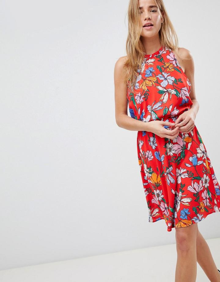 Jdy High Neck Skater Dress - Multi
