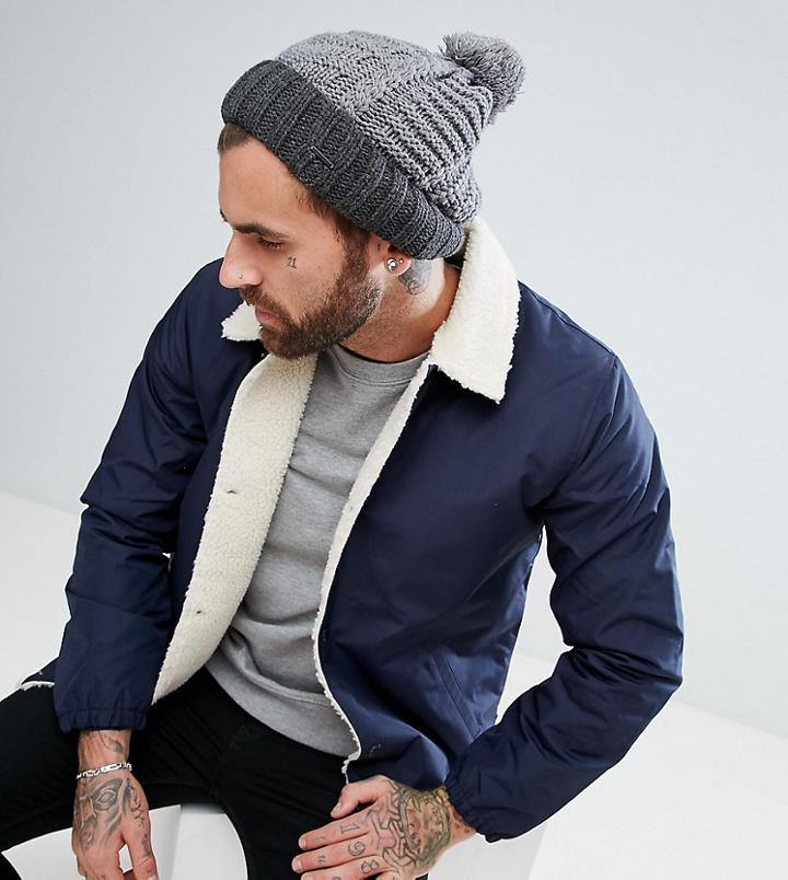 Diesel Bobble Beanie - Gray