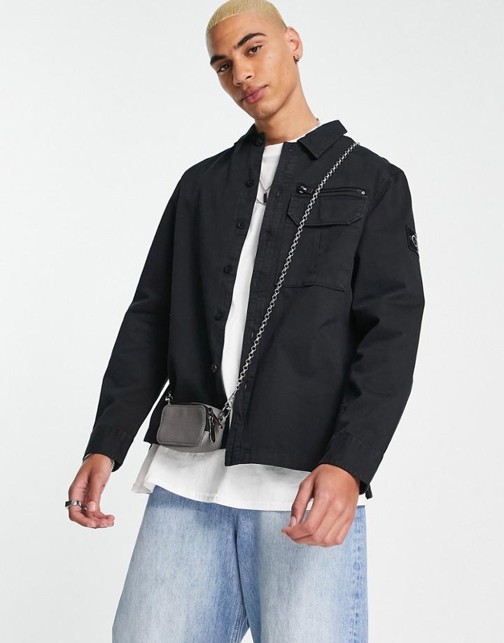 Calvin Klein Jeans Utility Overshirt In Black