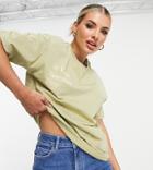 Asyou T-shirt With '20s' Graphic In Khaki-green