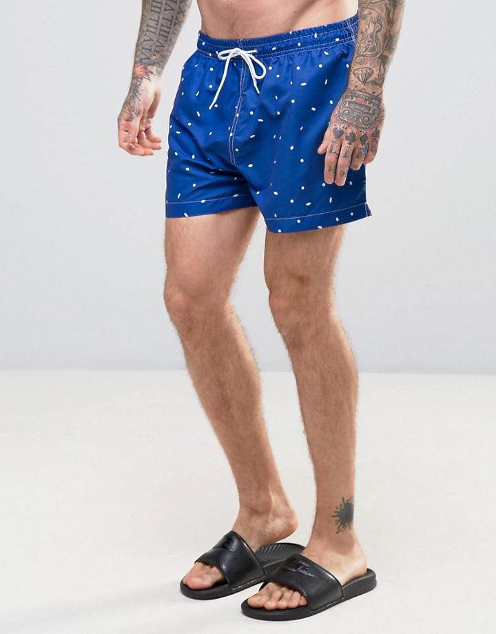 Kiss This! Morphed Dot Swim Shorts - Navy