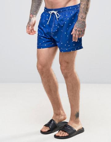 Kiss This! Morphed Dot Swim Shorts - Navy