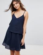 Vila Double Layer Sundress - Navy