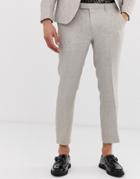 Twisted Tailor Cropped Tapered Pants With Pipping In Gray-stone