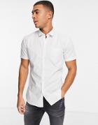 Boss Magneton Short Sleeve Shirt In White