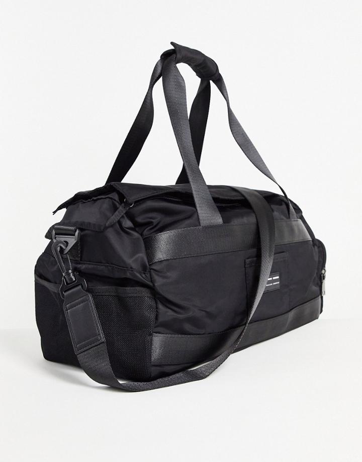 Asos Design Gym Carryall Bag In Black Nylon - 26 Liters