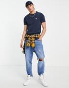 Pretty Green Mitchell Logo T-shirt In Navy