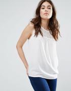 Jdy Timber Lace Panel Tank Top - White