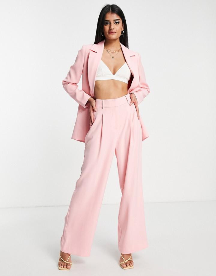 Ever New Slouchy Suit Pants In Pink - Part Of A Set