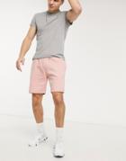Brave Soul Mix And Match Basic Jersey Shorts In Dusty Pink