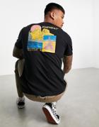 Element Fiero Back Print T-shirt In Black