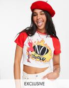 Reclaimed Vintage Inspired Licenced No Doubt Raglan T-shirt In White
