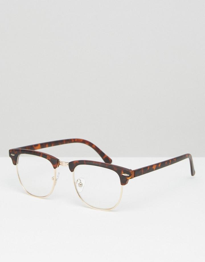 Jeepers Peepers Retro Glasses - Brown