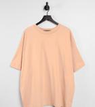 Reclaimed Vintage Inspired Unisex Organic Coordinating T-shirt In Peach-orange