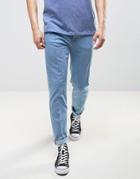 Lee Arvin Chino Jeans Regular Tapered Fit Bleached Stone Wash - Blue