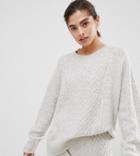 Micha Lounge Luxe Sweater In Cable Knit Two-piece - Gray