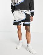 Tommy Jeans Tie Dye Logo Beach Shorts In Black - Part Of A Set
