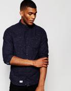 Blend Shirt Button Down Flannel Fleck - Black